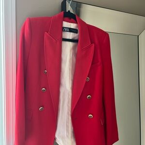 Zara Women's Red Blazer Jacket